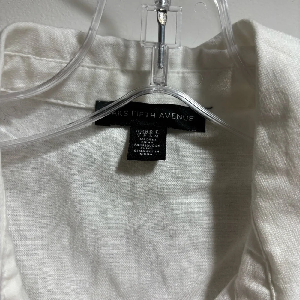 Saks Fifth Avenue MIDI Button Down Collared Dress Size Small - Picture 6 of 9